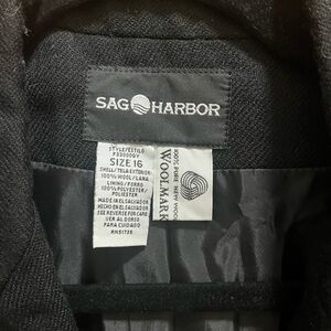 Sag Harbor Classic Black Wool Jacket